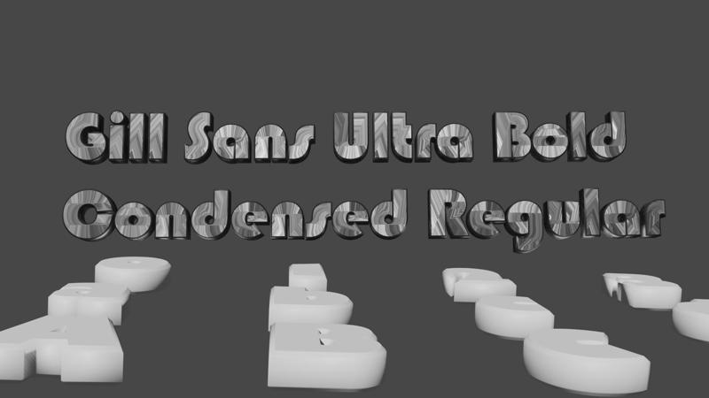 FULL ABCDARIO Gill Sans Ultra Bold Condensed Regular