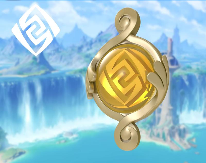 Fontaine geo vision genshin impact 3d print cosplay stl files