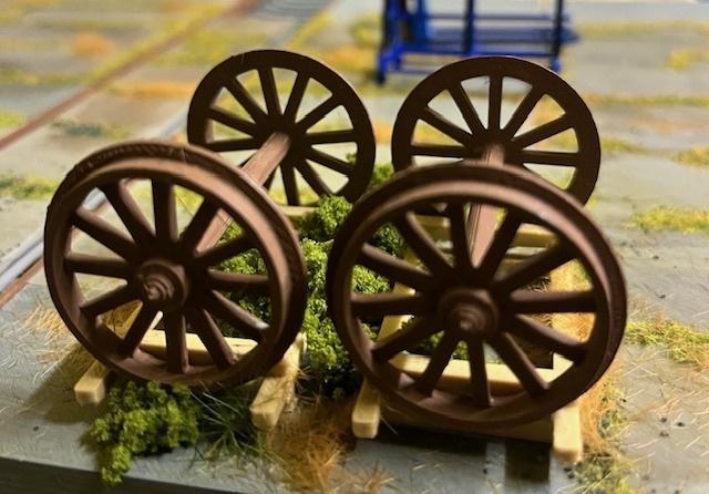 Spoked axles in all tracks in the 1:22.5, 1:32, 1:45, 1:87, 1:120 package