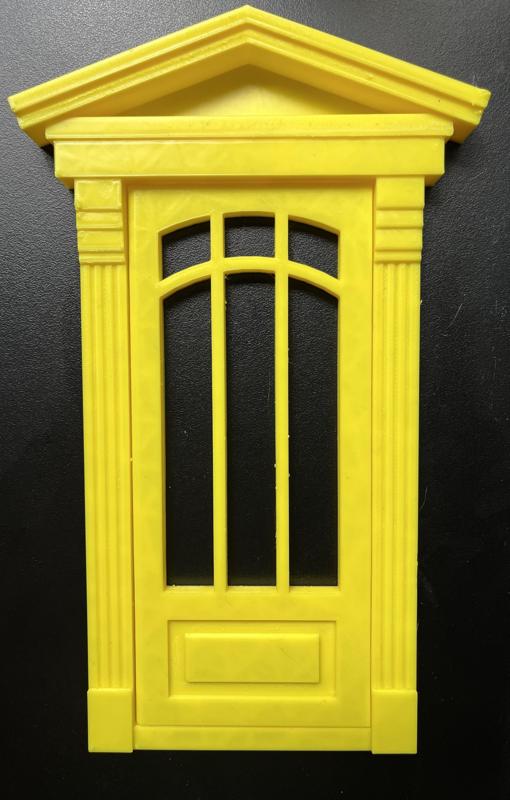 1/12 Hinged dollhouse front door (Hinged model No.14) + Detailed door frame