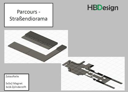 Modular street diorama 1:14