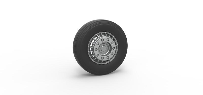 Front wheel of racing semi truck Version 2 Scale 1:25