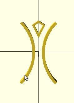 OpenSCAD Burning Man Logo