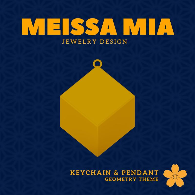 Cube to Go! – 3D Print File for a Geometric Keychain - Cube Keychain - Cube Pendant