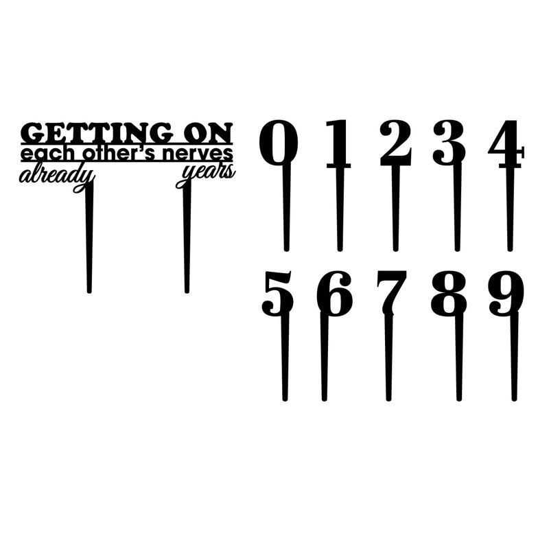 Anniversary cake topper