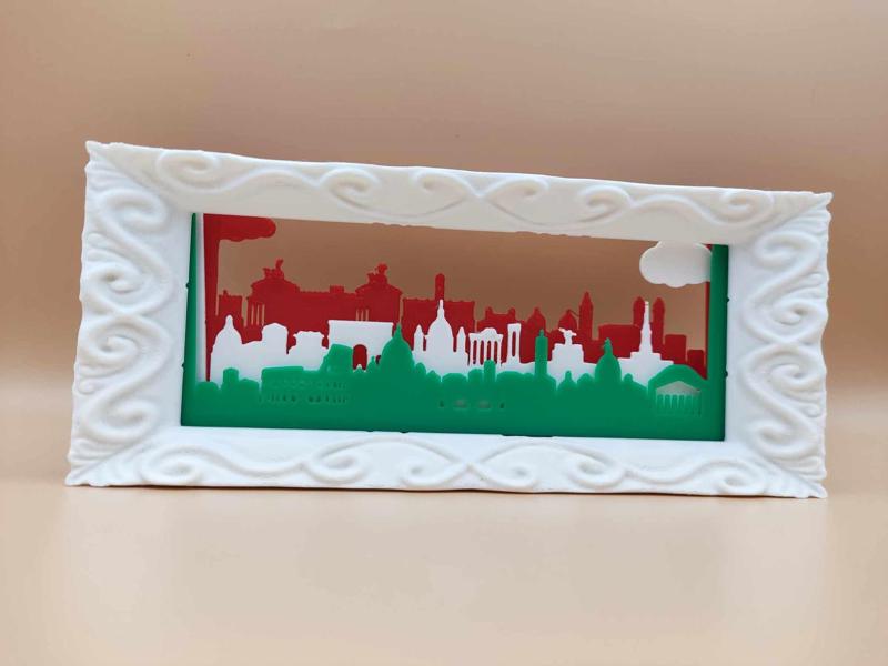 Rome shadowbox landscape picture