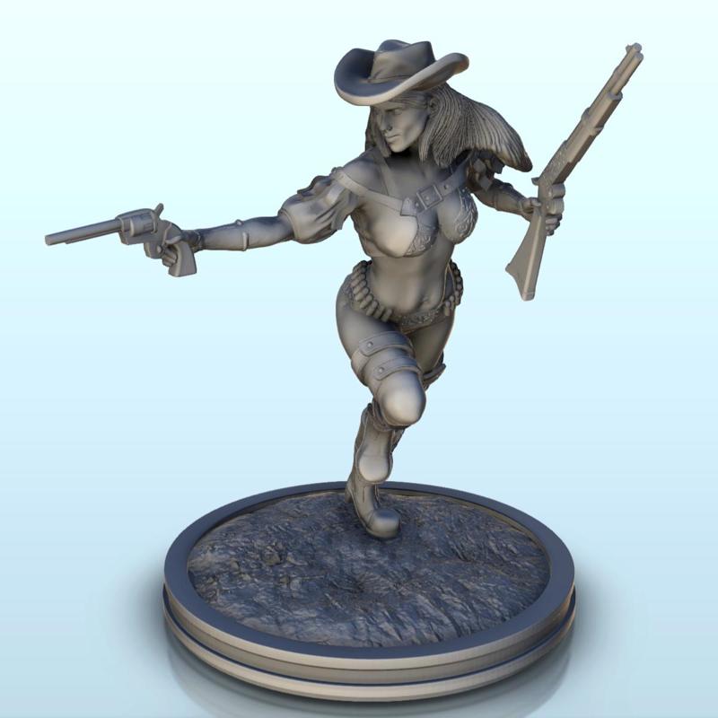 Woman running and shooting with revolver and rifle (21) - Six Gun Sound Desperado Old Chronicles Gunfight Gutshot Blackwater Gulch