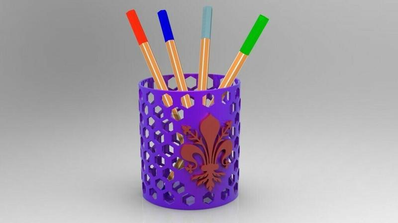 Pencilholder lily coat of arms of Florence