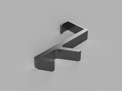 Cubical Coat Hook (52mm)