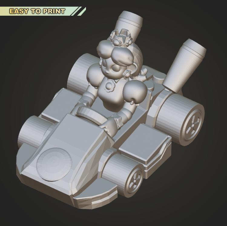 Mario Kart - Princess Daisy- (EASY TO PRINT - NO SUPPORT)