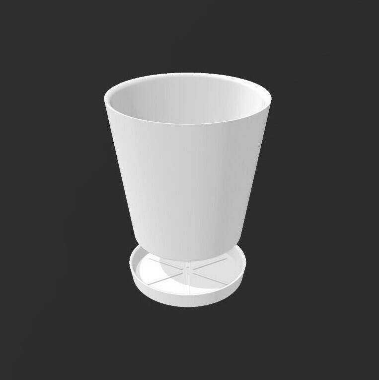 Plain 6" Planter Pot with Saucer