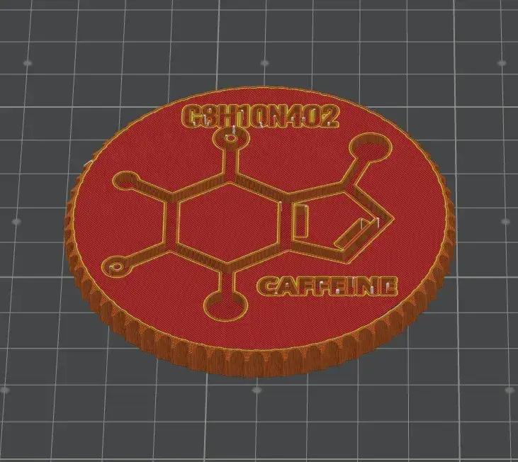 Caffeine Molecule Coaster