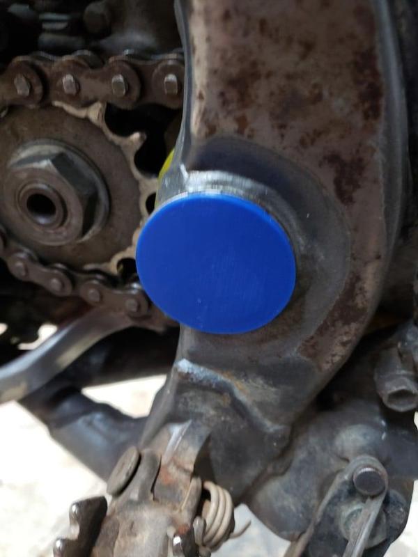 DR-Z400 left side frame plug