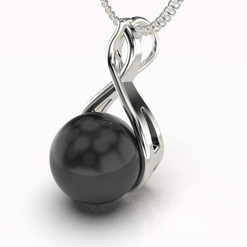 Printable pendant with pearl 10mm STL