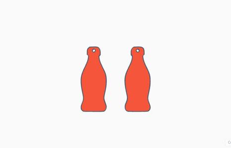 Coke soda soda soda pendant pendant key chain jewelry necklace earrings