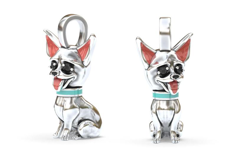 Pendant dog chihuahua 3D print model