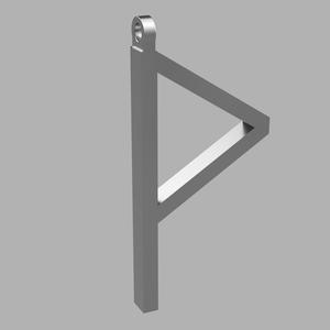 Letter P Greek Style Necklace Amulet