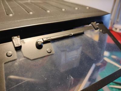Rear window hinge for Team Raffee Co. Wrangler Rubicon 5-Door hard body