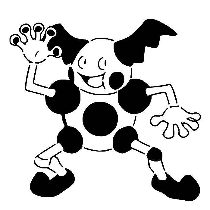 Mr Mime stencil