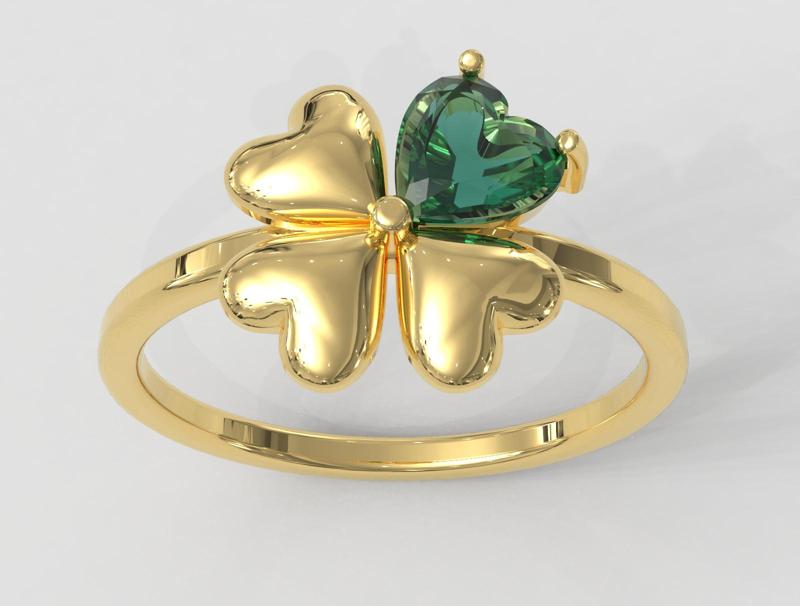 Clover Gemstone Ring