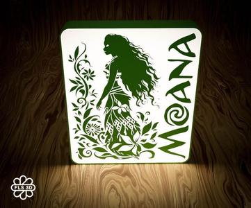 Moana-Themed LED Lightbox