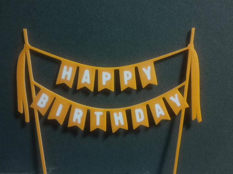 Cake topper  Happy Birthday