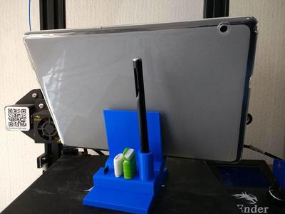 Tablet Stand with Add-ons customizable (Pendrive, MicroSD, SD, Pen holder)