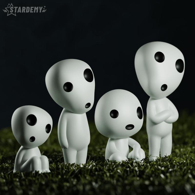 Kodama 4 models Miniatures Princess Monoke Hime
