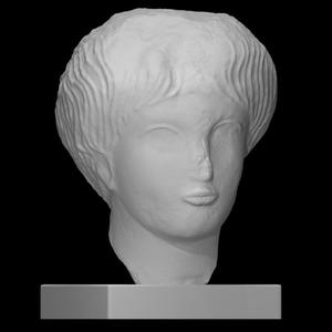 Female head (part of funerary relief)