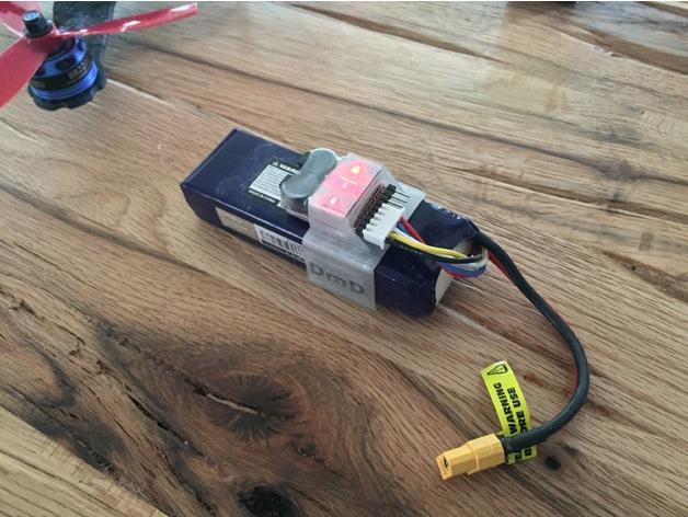 Lipo battery low voltage alarm holder