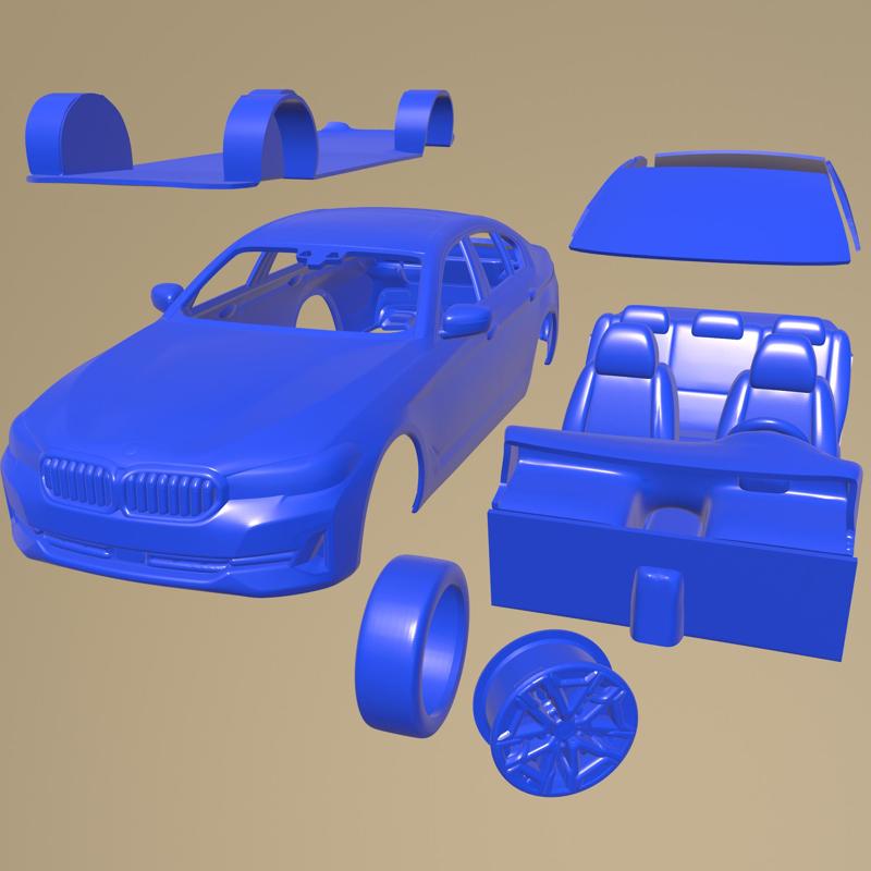Bmw 5-Series G30 2021 PRINTABLE CAR IN SEPARATE PARTS