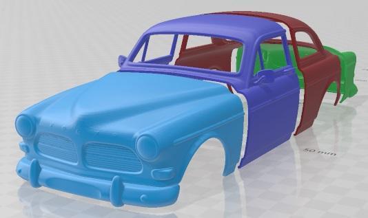 Volvo Amazon 1961 Printable Body Car