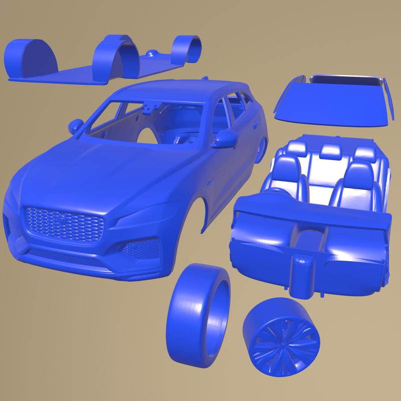 Jaguar F-Pace 2021 PRINTABLE CAR IN SEPARATE PARTS