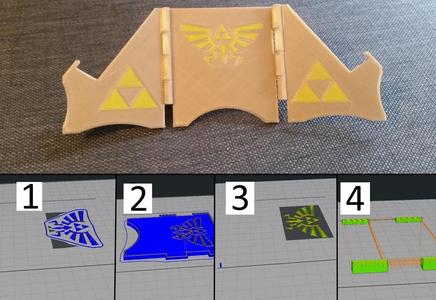 Nintendo Switch Portable Charging Stand . 4 steps . 2 or more colors . 1 extruder