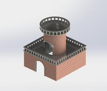 Decorative tower for aquarium, terrarium or cage