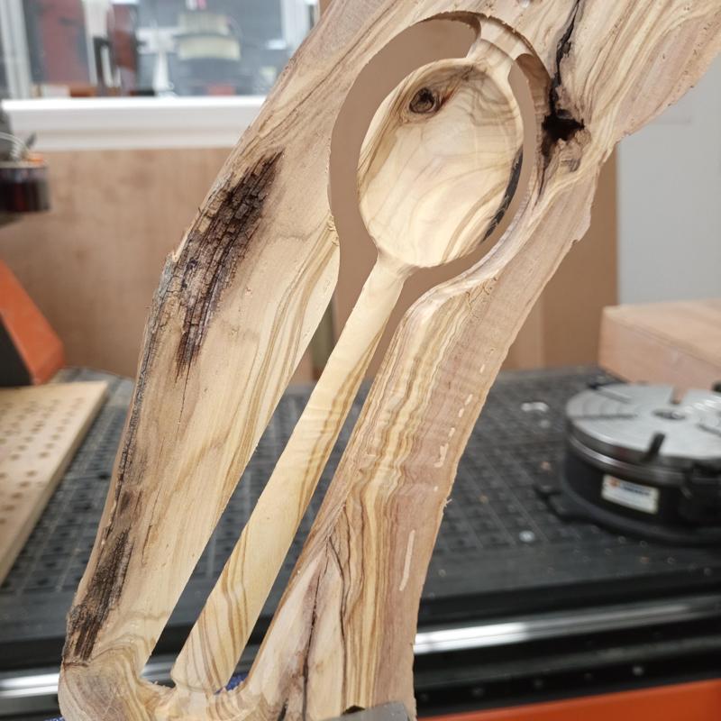 Model of spoon for CNC machining