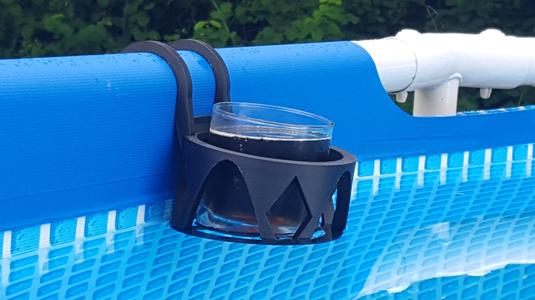 Glass support for pool v.2