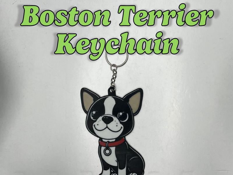 Boston Terrier Keychain