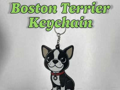 Boston Terrier Keychain