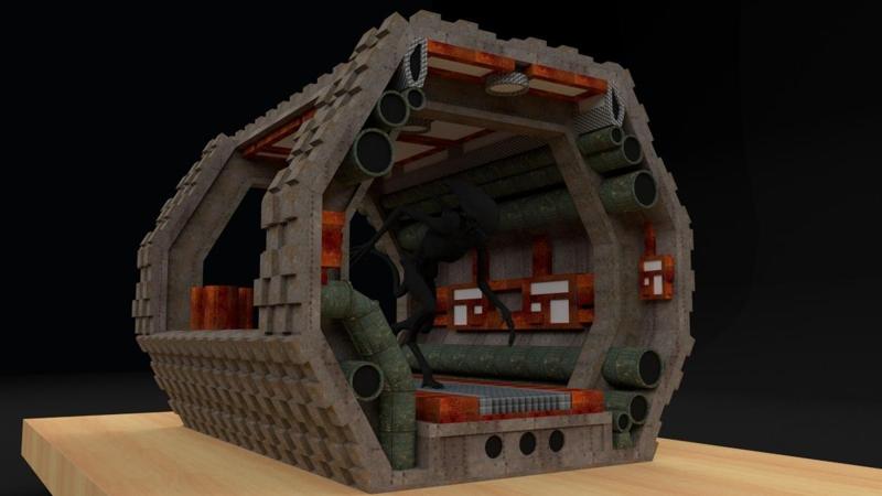 DIORAMA HALLWAY ALIEN SHIP TWO