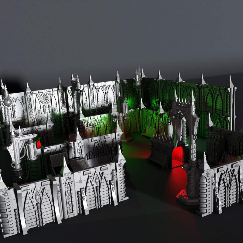Gothic Sci Fi City Scatter Terrain Pack A