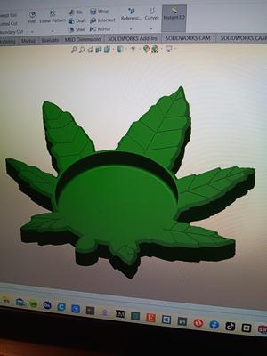 Marijuana Leaf Coaster