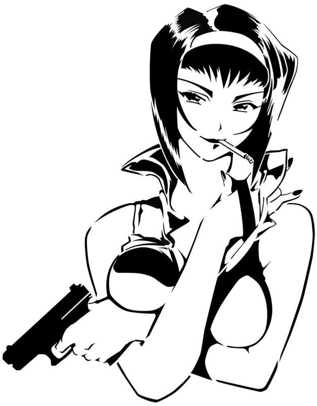 Faye Valentine Stencil