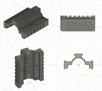 Airsoft M40A3 Tripple Picatinny Front Rail
