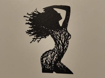 woman tree wall art