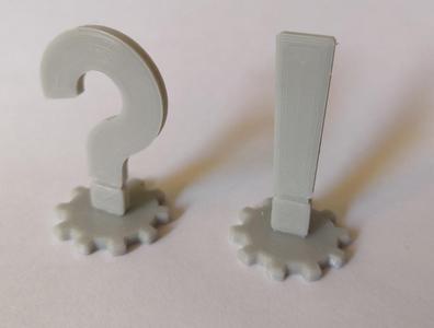 Question & Exclamation Mark pluggable token (28 mm Tabletop-RPG)