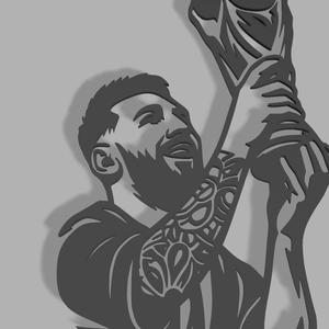 Messi wall art