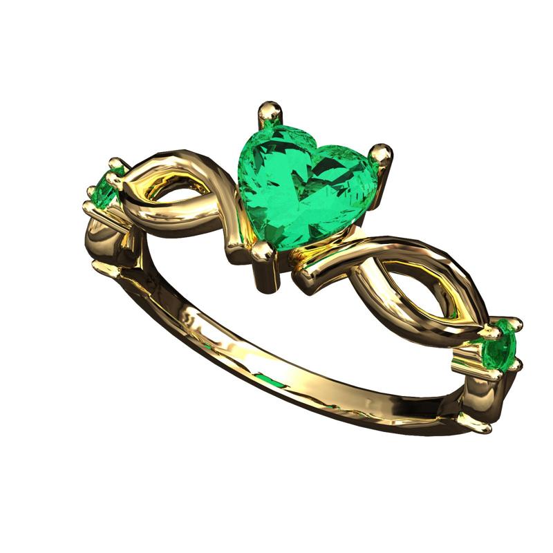 Heart shaped solitaire ring