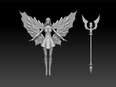 Hero girl princess - girl with wings