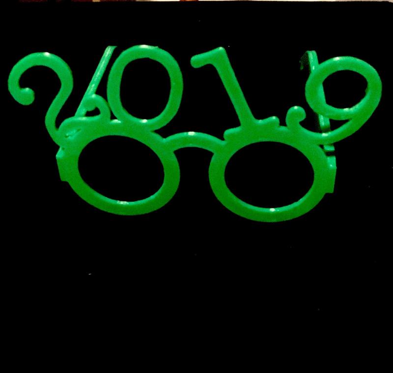 2019 Foldable New Year's Glasses